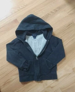 Boys Polo Ralph Lauren Grey Gray Zip Up Hoodie Sweater Fleece Lined - Picture 1 of 1