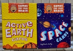 Games 4 Your Brain *Active Earth* & *Space Cards* 2 Educational Games - Picture 1 of 4