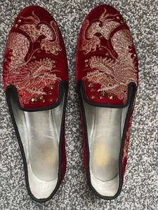 Mocasines para mujer Giuseppe Zanotti, color rojo, talla UE 37, usados, PVP 350£ - Imagen 1 de 6