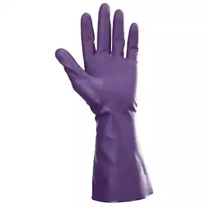 Lot/4 KleenGuard G80 Purple Nitrile Chemical Resistant Gloves Size 7 Small - Foto 1 di 1