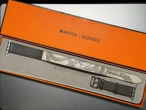 Apple Watch Hermès Double Tour Etain Corde à Béton 38/40/41mm - Photo 1 sur 9