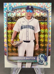 2025 Bowman Chrome Yorger Bautista 1° rifrattore geometrico Bowman /499 Mariners - Foto 1 di 2