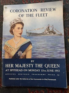 Coronation Review Of The Fleet Queen Elizabeth 2 1953 Souvenir Programme - Picture 1 of 9