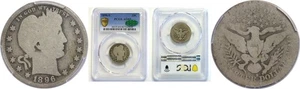 1896-S 25C Barber Quarter PCGS AG-3 CAC - Picture 1 of 3