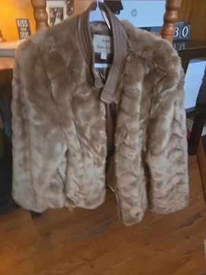 Abrigo Dennis by Dennis Basso Vintage 100 Modacrílico Piel Talla XL Mujer Foto 1 de 4