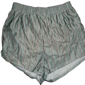 Vintage 80s Nylon  Running Shorts Womens Silky Booty NEW Deadstock Gray Medium - Picture 1 of 2