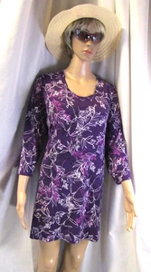 Vestido/blusa/camisa con estampado morado de Woman Within (700-178) - Imagen 1 de 12