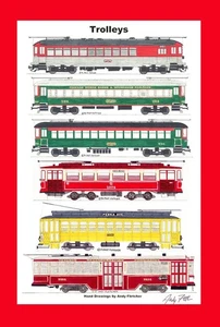 Trolleys #1 12"x18" matted poster Andy Fletcher signed - Picture 1 of 1