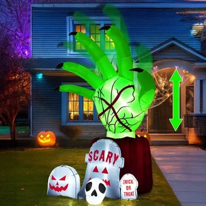 8.6 FT Halloween Inflatables Decorations Outdoor - Zombie Hand Animated Blow ... - Picture 1 of 7