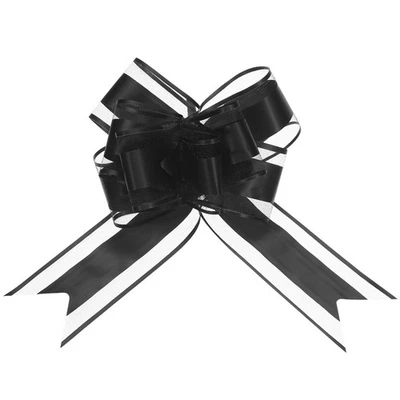 20pcs 9" Large Pull Bow Gift Wrapping Big Organza Bows Ribbon Black - Image 1 of 4