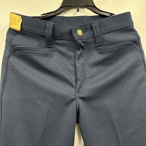Vtg Lee Riders Bootcut Flare Polyester Pants Blue Dead Stock 30”x 32" RARE NWT - Picture 1 of 6