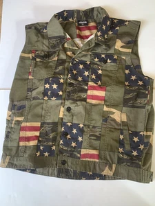 Diamond Stash Weste Herren 3XL Flagge Camo Sterne Biker Motorrad 100% Baumwolle - Bild 1 von 5