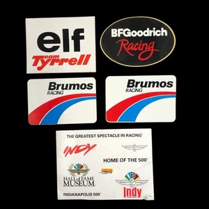 Elf Tyrrell BFGoodrich Racing Brumos Racing Indy 500 Sticker Decal Lot 90s NOS - Picture 1 of 8