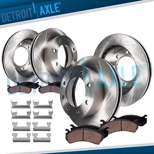 Front Rear Brake Rotors Brake Pads for Chevy GMC Sierra Silverado 2500 3500 HD - Picture 1 of 10