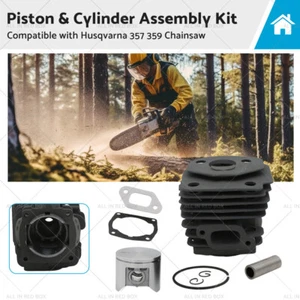 Suitable for Husqvarna 357 359 Chainsaw 47mm Piston & Cylinder Assembly Kit - Picture 1 of 6