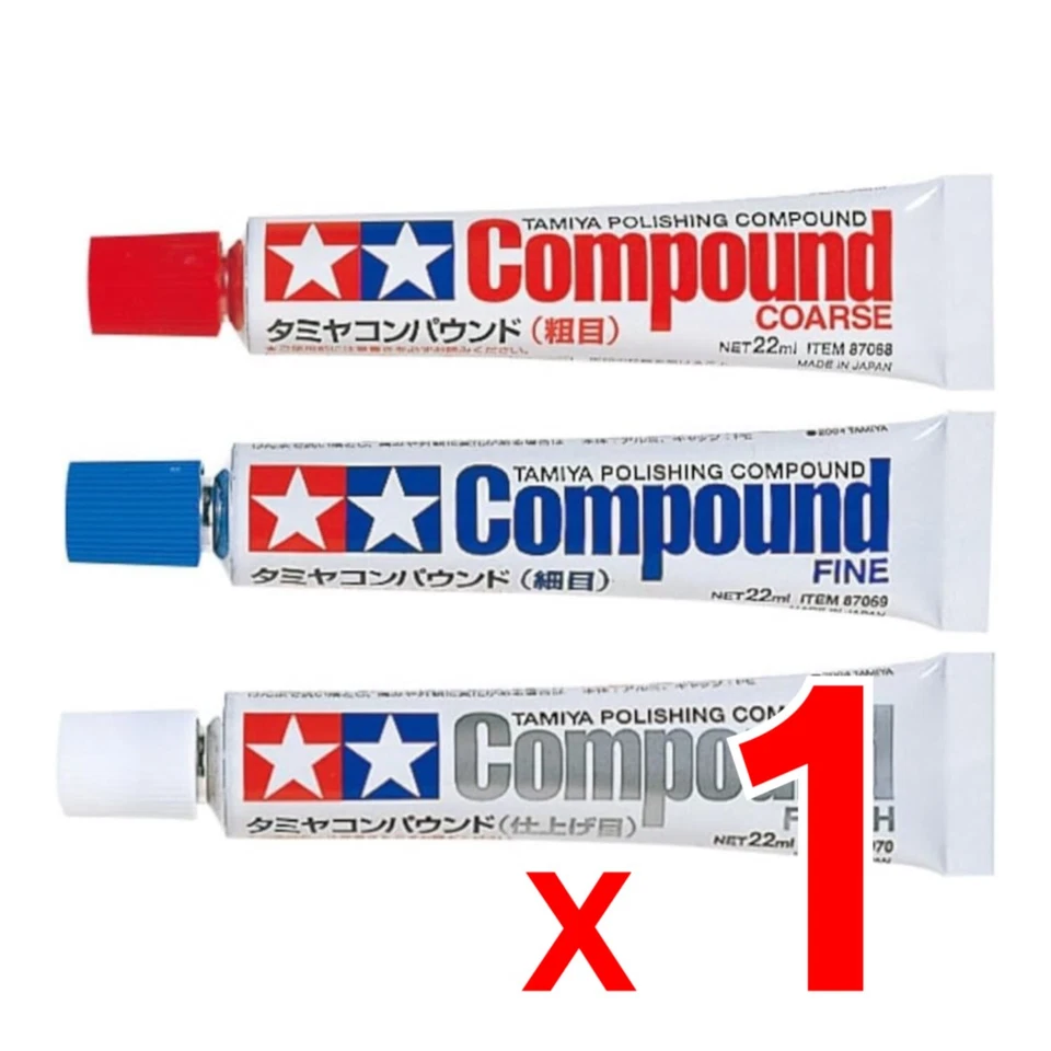 TAMIYA Polishing Compound Fin&Finish&Coarse Set/ 87068 87069 87070 Made in Japan - Image 1 of 1