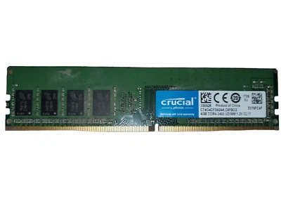 Lot(5) Crucial CT4G4DFS824A.C8FBD2 4GB DDR4-2400 UDIMM TESTED - Image 1 of 3