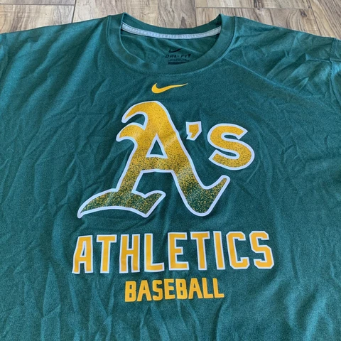 Nike Dri-Fit Oakland A’s Athletics Center Swoosh T-Shirt Men’s 2XL Cover