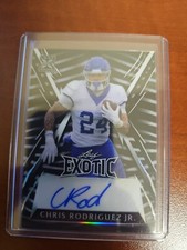 2023 Leaf Exotic Zebra Kaleidoscope Chris Rodriguez Jr Rc Auto #BA-CRJ (7/13)