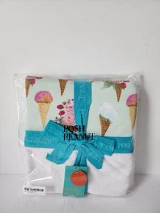 Nwt Posh Peanut Sophia ice cream Hooded Towel Floral Ice Cream Print Girls - Picture 1 of 5