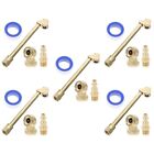 5 Sets Brass Air Clamp Kit Tire Repair with Plugs Heavy Duty Hose
