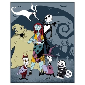 Nightmare Before Christmas Jack Skellington & Sally Twin/Full Sized Plush Blank - Picture 1 of 3