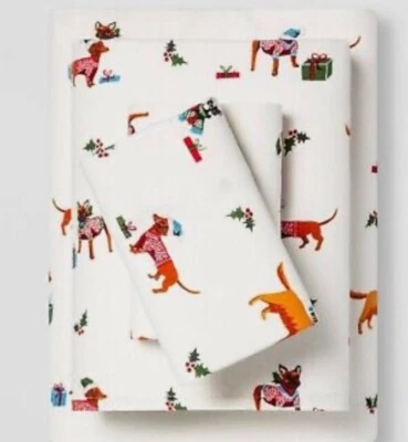 Sábanas tamaño queen franela perro vacaciones Foto 1 de 4