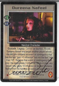 babylon 5 ccg embossed black ink carrie dobro autograph - Picture 1 of 1