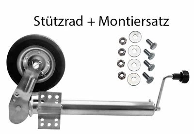 Anhänger Stützrad Automatik 60 mm klappbar Stahlfelge Stützlast 400 kg neu - Bild 1 von 2
