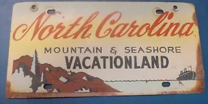 North Carolina Mountain & Seashore Booster Nummernschild Ferienland STAHL - Bild 1 von 9