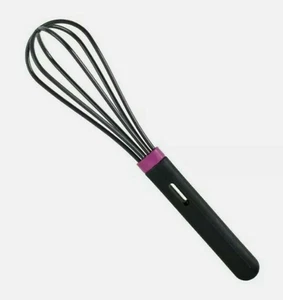 New TUPPERWARE Kitchen Sturdy Whisk Tool COOKS UTENSIL Black / Pink BPA FREE - Picture 1 of 1