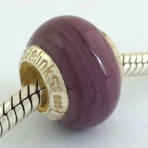 Lovelinks Pastiche Murano Glass Purple  Bead Charm, Fits Most Brands