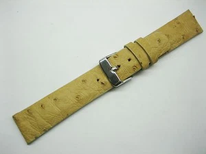 Correa de reloj genuino de avestruz 18-20-22 mm reg o largo HECHO EN EE. UU. - Imagen 1 de 5