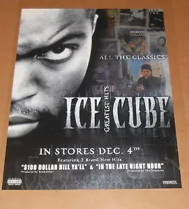Poster promozionale originale Ice Cube Greatest Hits 24x18 RARO - Foto 1 di 3