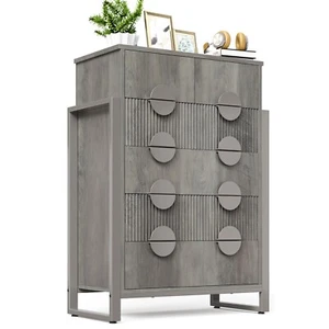 Tall Dressers for Bedroom 6 Drawer Dresser Fluted Chest of Drawers Organizer - Picture 1 of 10