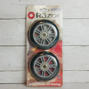 Juego de ruedas azules de repuesto para scooter Razor 98 mm con rodamientos NUEVO PRECINTADO - Imagen 1 de 4