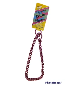 Vo-Toys PINK Choke Chain 2.5 MM 16" Metal Collar Dog Puppy Choker Steel Japan - Picture 1 of 1