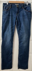 Pantalones de mezclilla Cabi para mujer 8 azules tiro bajo novio rectos lavado oscuro elástico estilo 222 - Imagen 1 de 17