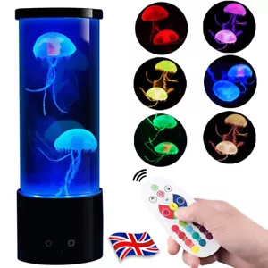 Jellyfish Lava Lamp,LED Jellyfish Tank Table Lamp with Remote,17 Colour Changing - Picture 1 of 12