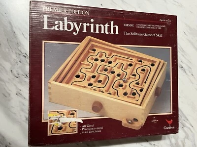 Vintage 189 Labyrinth Premiere Edition by Cardinal Wooden Marble Game of Skill - Image 1 of 4