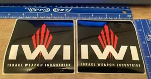 2er SET IWI Isreal Weapon Industries Original-Zubehör-Hersteller Schusswaffen Aufkleber Aufkleber Shot Show - Bild 1 von 1
