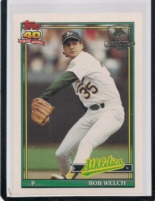 1991 TOPPS DESERT SHIELD BOB WELCH DODGERS # 50 - Image 1 of 2