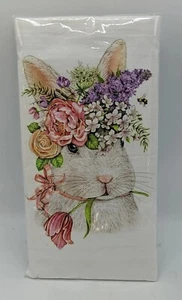 Saco de harina de Pascua Mary Lake Thompson toalla blanca flor conejo corona y abeja miel - Imagen 1 de 2
