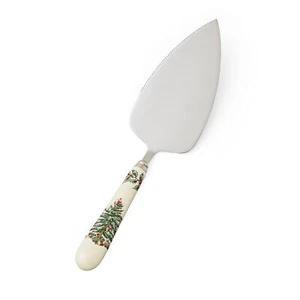 Spode Christmas Tree 10.5" Cake Knife/Server, Fine Porcelain & Stainless Steel - Picture 1 of 7