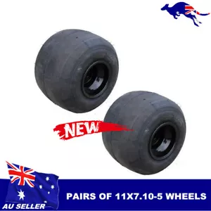 Pair 11x7.10-5 Go Kart Rear Wheel 5" Super Slick Gokart Drift Trike Racing Buggy - Picture 1 of 5