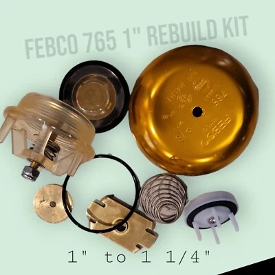 Genuine OEM Febco 1" to 1 1/4" 765 Assembly Rebuild Repair Kit Backflow PVB - Image 1 of 4