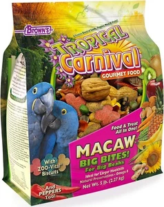 F.M. Brown's , Gourmet Macaw Food Big Bites for Big Beaks, Vitamin-Nutrient F... - Picture 1 of 9