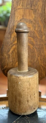 Antique Carved Masher or Mallet - Primitive - 12" Tall - Image 1 of 4