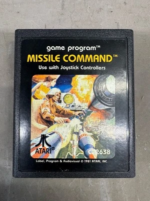 Vintage 1981 Missile Command Atari Video Game Cartridge Arcade War Shooting Nice - Image 1 of 4
