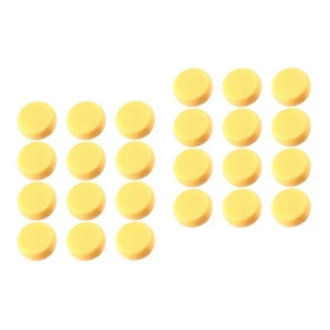 Set of 2 Yellow Sponge Painting Watercolor Sponges Mini Round Craft - Picture 1 of 12
